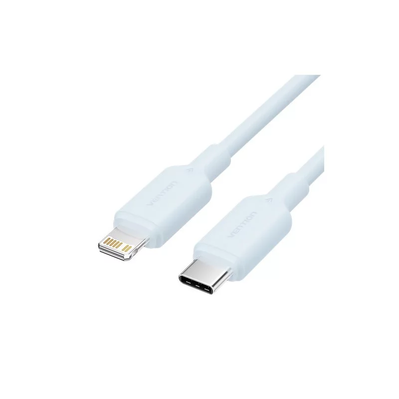 Кабель Vention USB 2.0 CM/Lightning 8M для iPad/iPhone 3A - 1м. Голубой (LAKSF)