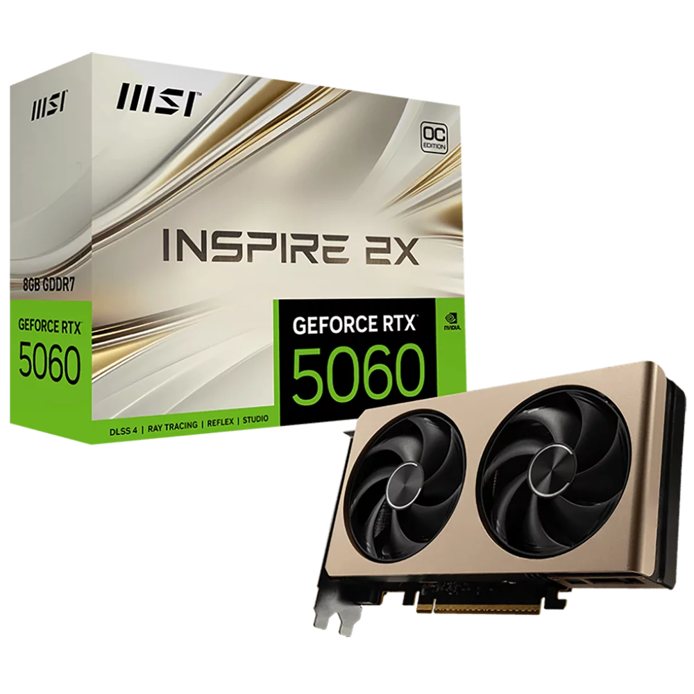 Видеокарта PCIE16 RTX5060 8GB RTX 5060 8G INSPIRE 2X OC MSI