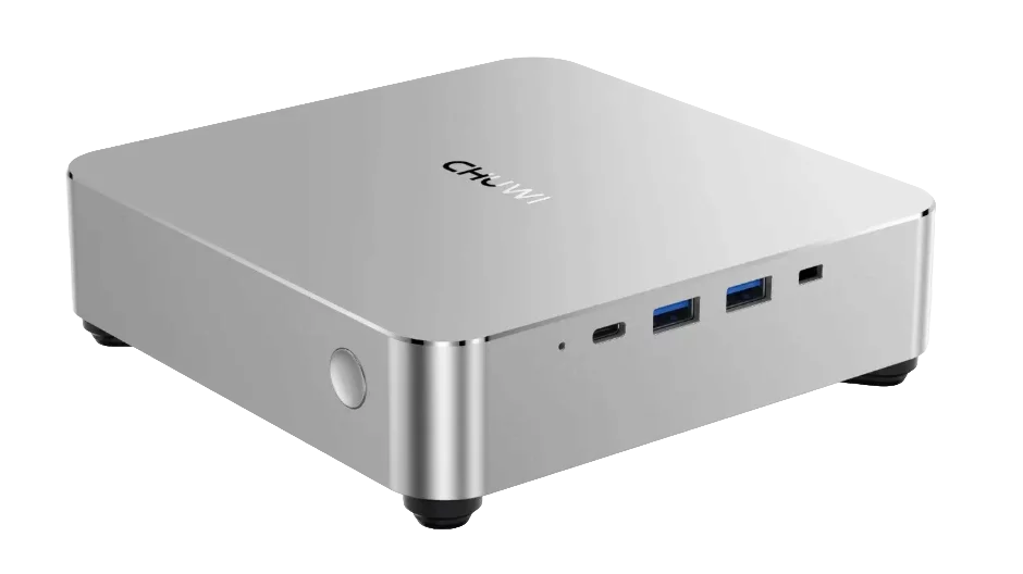 Компьютер Chuwi AuBox AMD Ryzen 7 8745HS(3.8Ghz)/16384Mb/512SSDGb/Int:AMD Radeon/BT/WiFi/war 1y/0.74kg/Gold+Black/Win11Pro + Aluminum+plastic/RAM slot*2/bracket/USB2.0*1/USB3.2*2/USB3.0*1/Type-C*2/HDMI*1/DP*1/RJ45*2/WIFI6/BT5 (CWI603R7P)