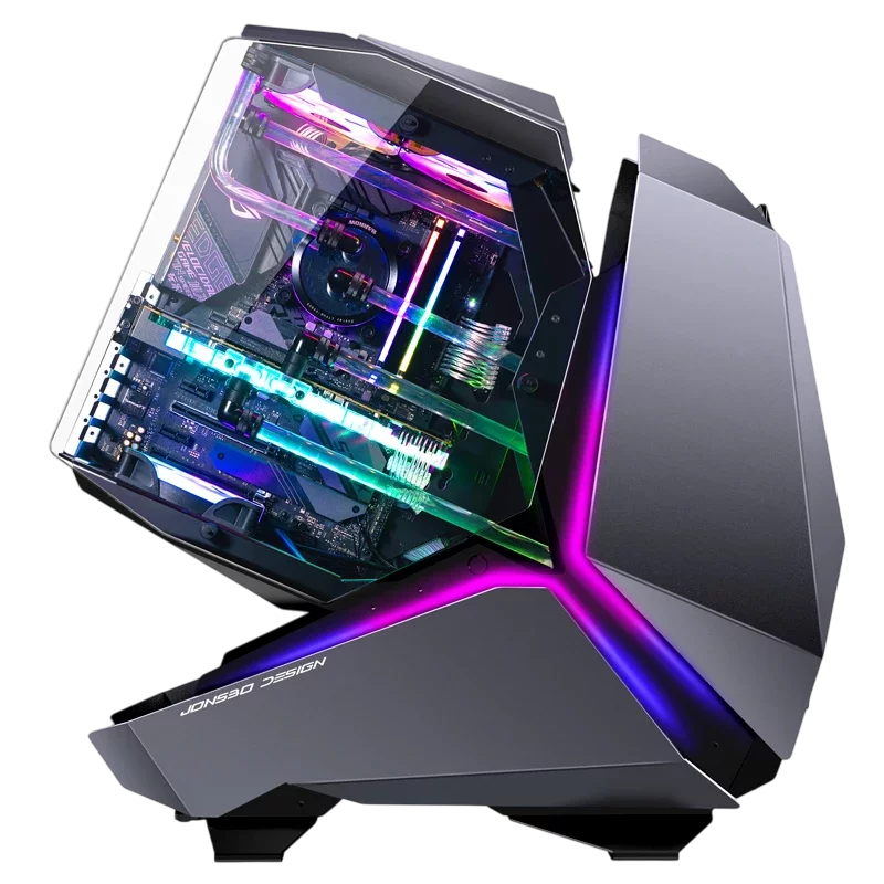 Корпус без блока питания/ Case JONSBO MOD-5, Full-Tower, TG, no fans, 2xUSB-A 3.0 + 1xUSB-C 3.2, ATX, mATX, mITX Gray (MOD-5 GRAY)