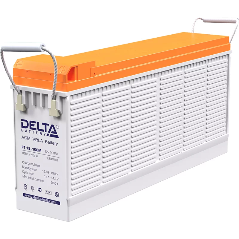 Батарея DELTA серия FT-M, FT 12-100 М, напряжение 12В, емкость 100Ач (разряд 10 часов), макс. ток разряда (5 сек.) 900А, макс. ток заряда 30А, свинцово-к (FT 12-100 M)