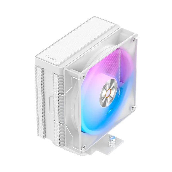 Кулер для процессора Ocypus Delta A40 WH ARGB, 120mm ARGB FAN, Top Panel, 4 HEAT PIPES, 4-PIN PWM, 500-2000 RPM, 29DBA, HYDRO BEARING, LGA115X/1200/1700/18XX, AM4/AM5