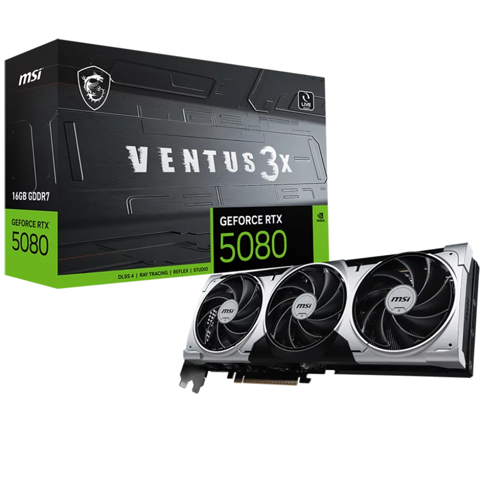 Видеокарта PCIE16 RTX5080 16GB RTX 5080 16G VENTUS 3X PLUS MSI