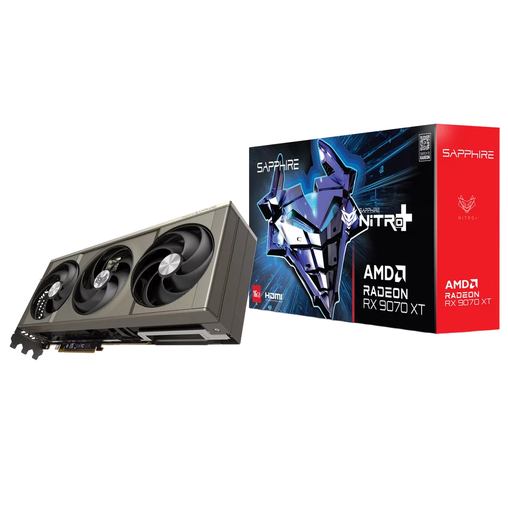 Видеокарта Sapphire RX9070XT NITRO+ OC 16GB GDDR6 256bit 2xDP 2xHDMI 3FAN RTL (11348-01-20G)