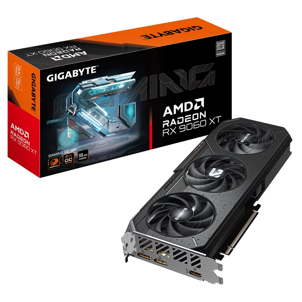 Видеокарта PCIE16 RX 9060XT 16GB GV-R9060XTGAMING OC-16GD GIGABYTE
