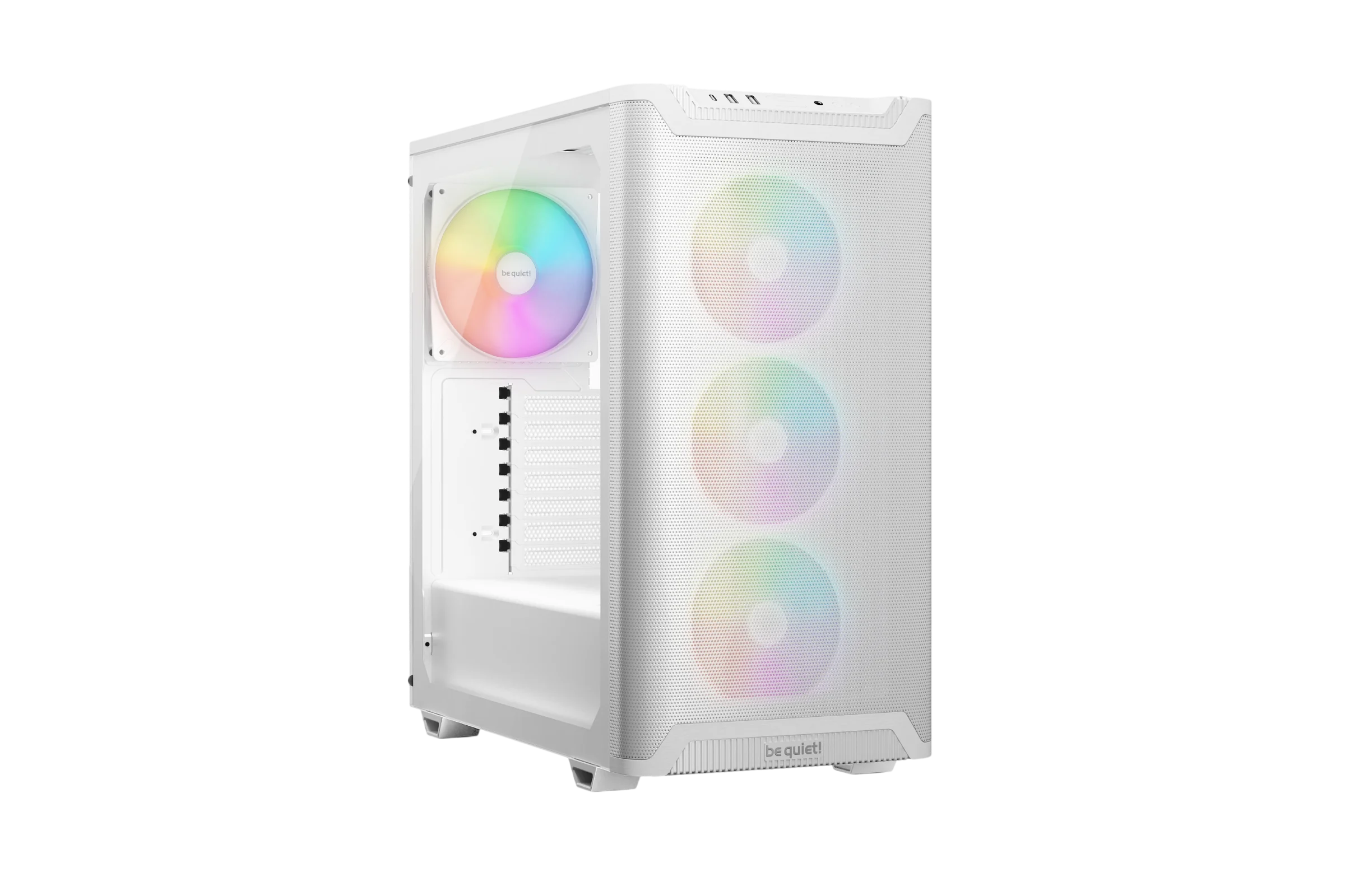 Корпус Компьютер без блока питания/ Case be quiet! PURE BASE 501 LX, Midi-Tower, TG, 3x120mm ARGB + 1x140mm ARGB, 2xUSB-A 3.2, 1xUSB 3.2 Type-C, ATX, mATX, mITX White (BGW79)