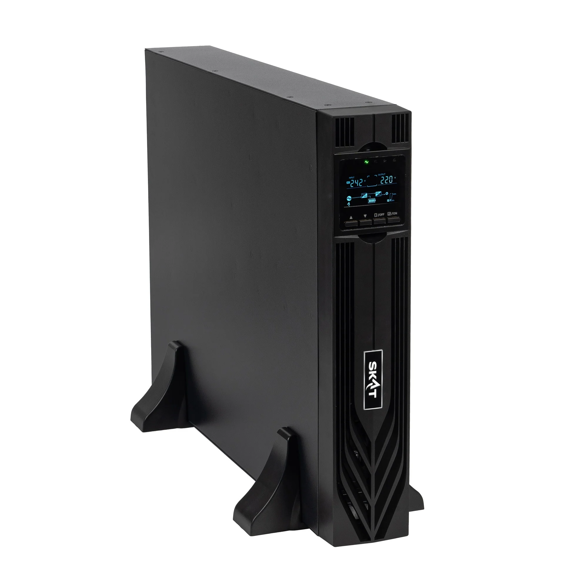 ИБП Бастион SKAT-UPS 3000-RACK-ON P3 {Online, синус, 3000ВА/ 3000 Вт, стойка/ на пол, 2xSchuko + 1xC19, встр. SNMP/ USB/ RS-232/ EPO, БЕЗ АКБ (6 шт 26-200Ач) или SKAT ВС 72/ 9 RACK, МПТ} (8774) (8774 SKAT-UPS 3000-RACK-ON P3)
