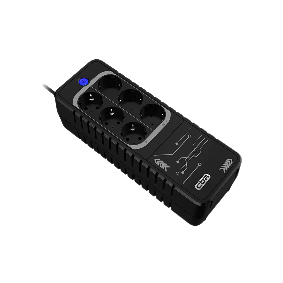 ИБП CBR LIGHT LGT-650 [650VA/360W 6 x EURO, 3 c фильтрацией + 3 с резервированием, Breaker] (LGT-650H-6F-LDB)