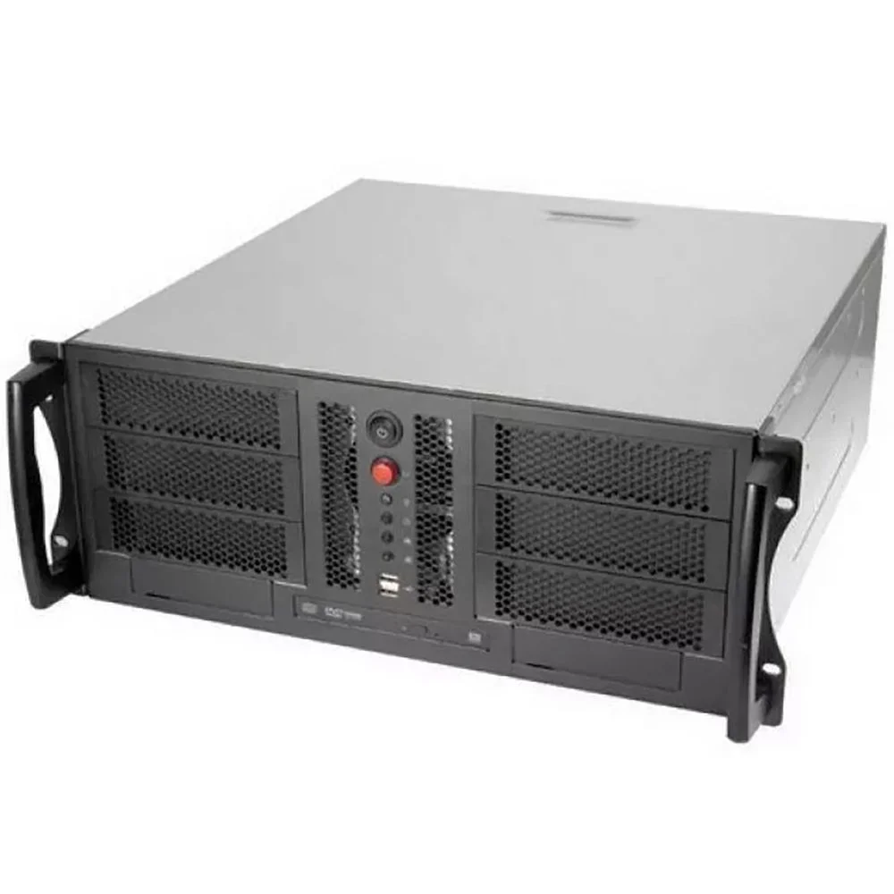 Корпус Chenbro RM42300-F2-U3 RM42300H11*13720, 4U 12*10.5" M/ B,5.25"BAY*3+3.5"BAY*5,12CM FAN,17.5",BK CC1012,USB3.0,W/ TWO
