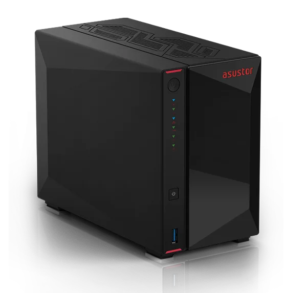ASUSTOR AS5402T 2-Bay NAS/ Media player/ Intel Celeron N5105 2.0GHz up to 2.9GHz, 4GB SO-DIMM DDR4, noHDD(HDD,SSD),/ 2x 2,5Gb (LAN)/ 3xUSB3.2,HDMI; 90IX01R1-BW3S20
