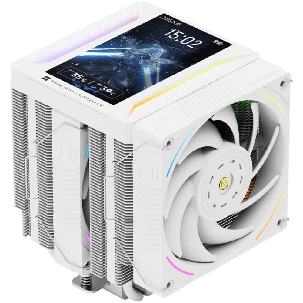 Thermalright Кулер Peerless Assassin Vision 120 MAX ARGB White LGA115X/1200/1700/1851AM4/AM5 (Dual Tower, 2x120mm ARGB PWM Fan, медное основание, 6 тепл. трубок 6мм) / TRPA120VMAW
