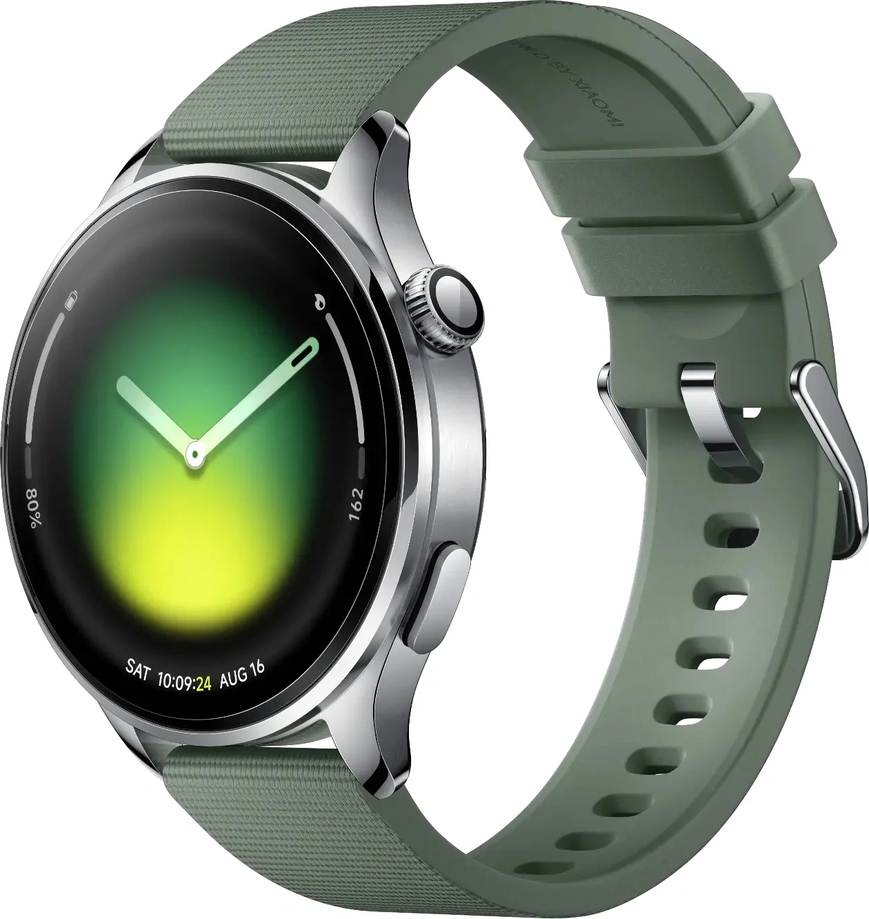 Смарт-часы Xiaomi Watch 5 1.32" AMOLED корп.серебристый рем.зеленый (BHR07WPGL)