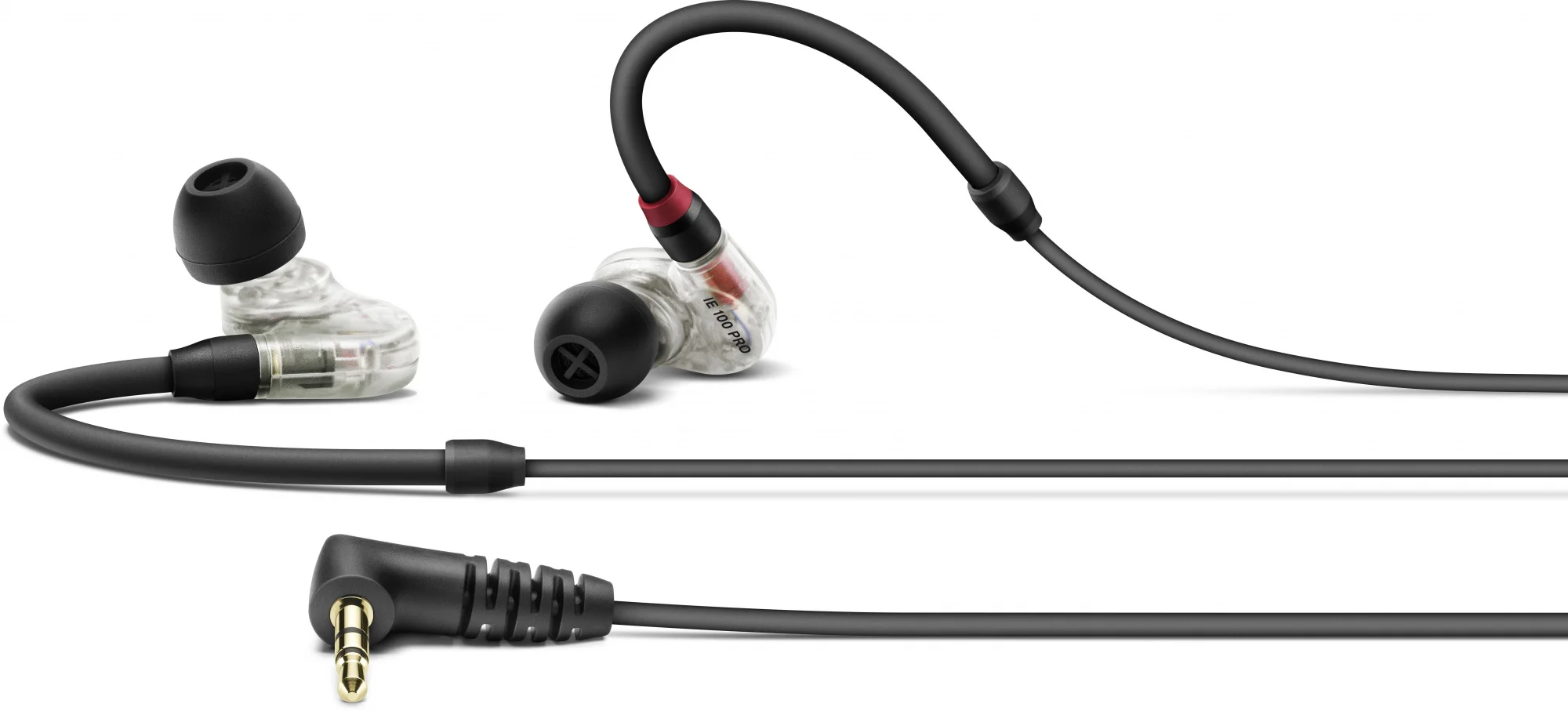 Наушники вкладыши Sennheiser IE 100 PRO 1.3м прозрачный/черный проводные в ушной раковине (508941)
