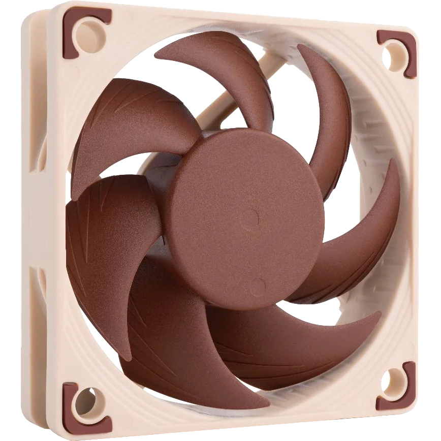 Кулер для корпуса/ Case Cooler Noctua NF-A6x15 FLX (60x60x15mm, 3-pin, 23.4CFM, 19.8dBA, 3500RPM, Beige/Brown)