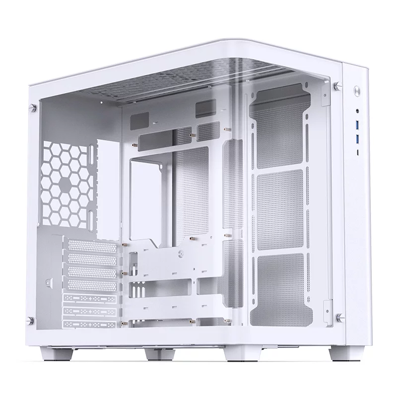 Корпус без блока питания/ Case JONSBO TK-3 White, Midi-Tower, TG, no fan, 2xUSB-A 3.2 + 1xUSB-C 3.2, ATX, mATX, mITX White