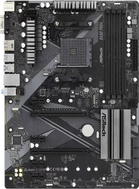 Материнская плата ASROCK B450 PRO4 R2.0, AM4, B450, 4*DDR4, 6*SATA, 2*M.2, 5*USB 3.2, 2*USB 2.0, Type-C, 6*PCIx16, 4*PCIx1, HDMI+DP+D-SUB, ATX