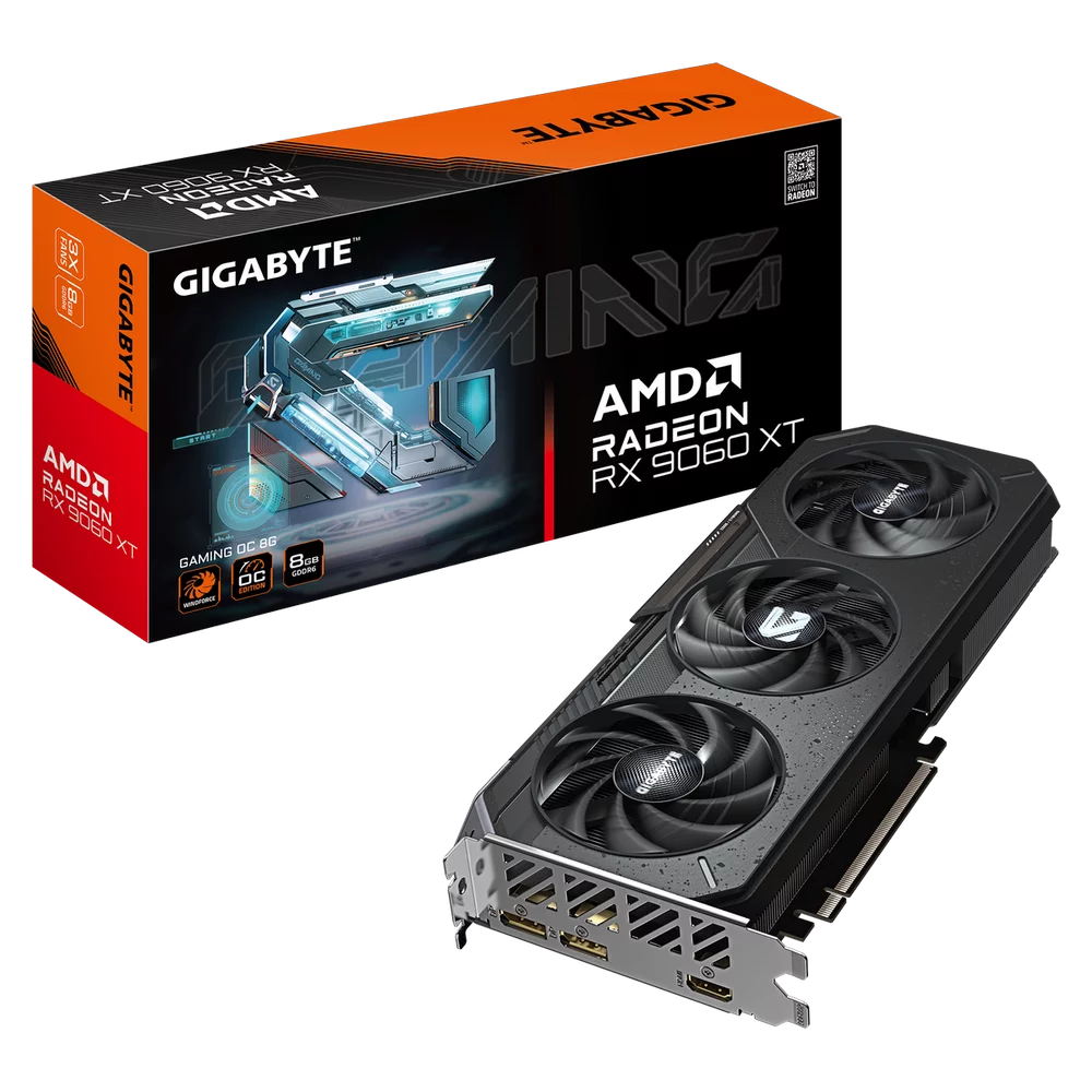 Видеокарта PCIE16 RX 9060XT 8GB GV-R9060XTGAMING OC-8GD GIGABYTE