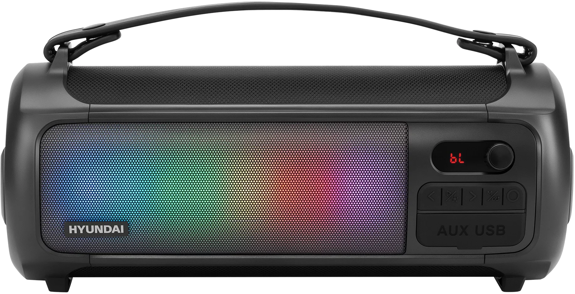 Колонка порт. Hyundai H-PS1025 черный 40W 2.0 BT 10м 3000mAh