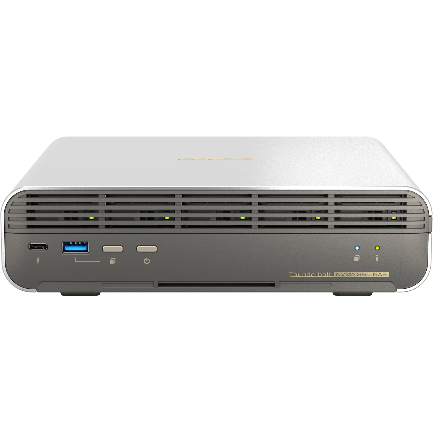 Сетевое хранилище без дисков/ SMB QNAP TBS-h574TX-i5-16G 5-bay E1.S or M.2 2280 PCIe NVMe, Intel Core i5-1340PE 12C(4P+8E)/16T up to 4.50GHz, 16 GB RAM, 1 x 10 GBASE-T, 2xUSB 3.2 Gen 1 port, 1xUSB 2.0