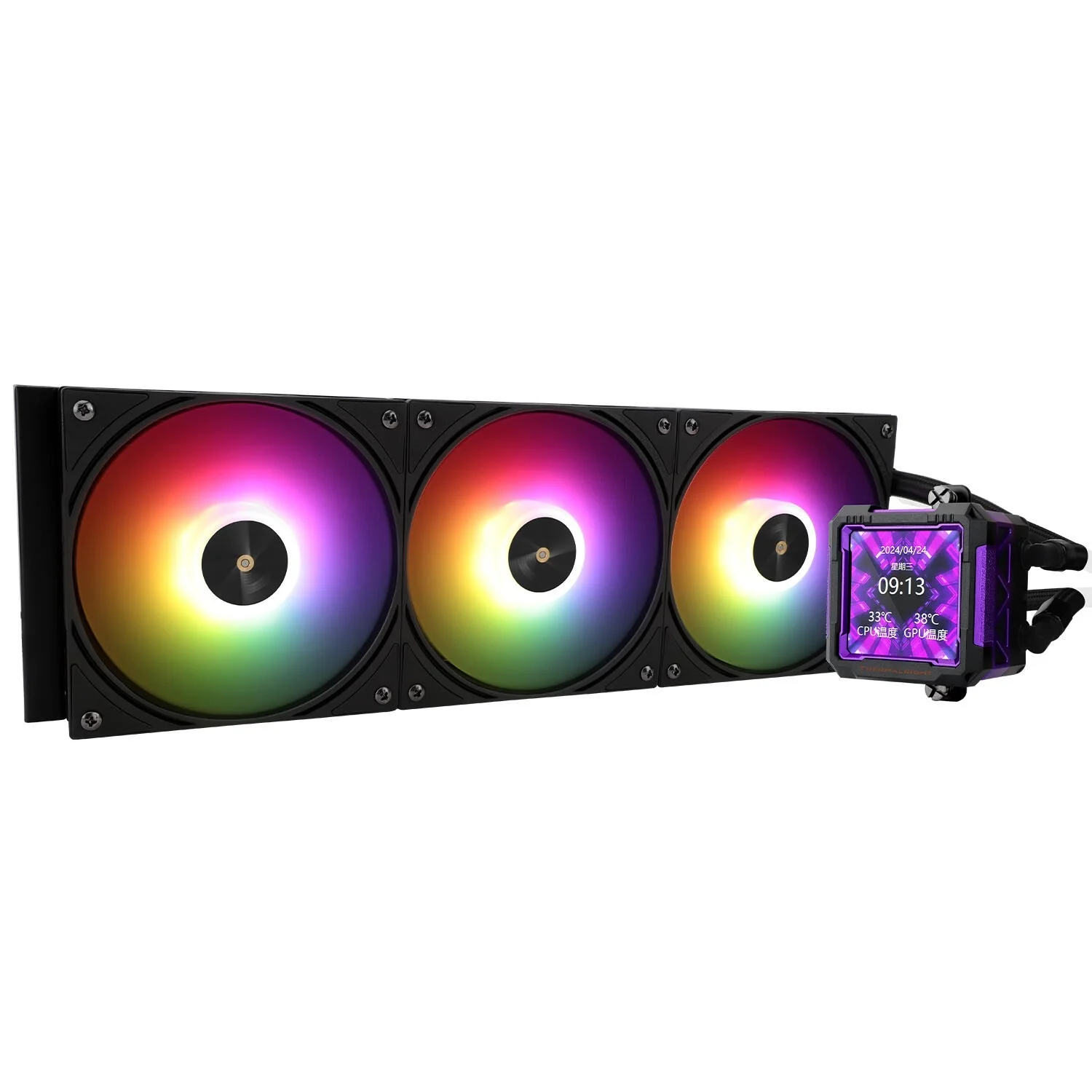 Thermalright Система водяного охлаждения Frozen Warframe Pro 360 ARGB Black / 3x120mm ARGB PWM Fans / TRFWP360AB