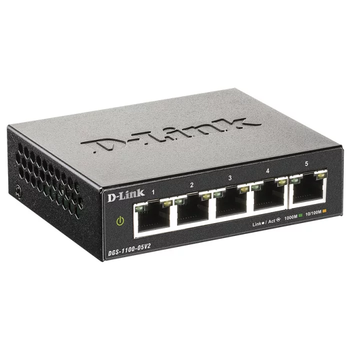 Картинка Коммутатор  D-Link DGS-1100-05V2/A1A (DGS-1100-05V2/A1A) 