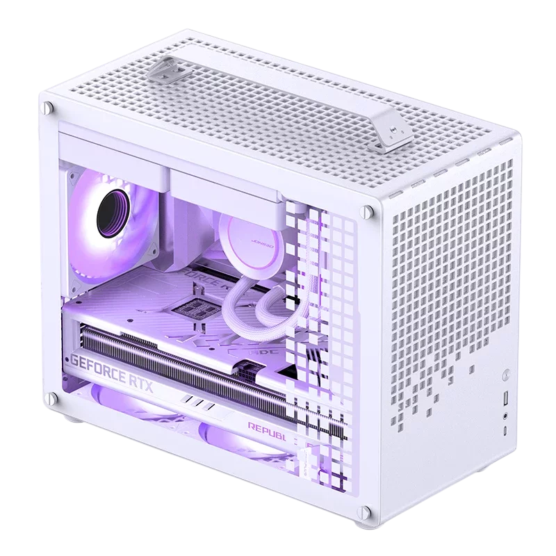 Корпус без блока питания/ Case JONSBO Z20, Mini-Tower, TG, no fan, 1xUSB-A 3.2 + 1xUSB-C 3.2, mATX, mITX White (Z20 WHITE)