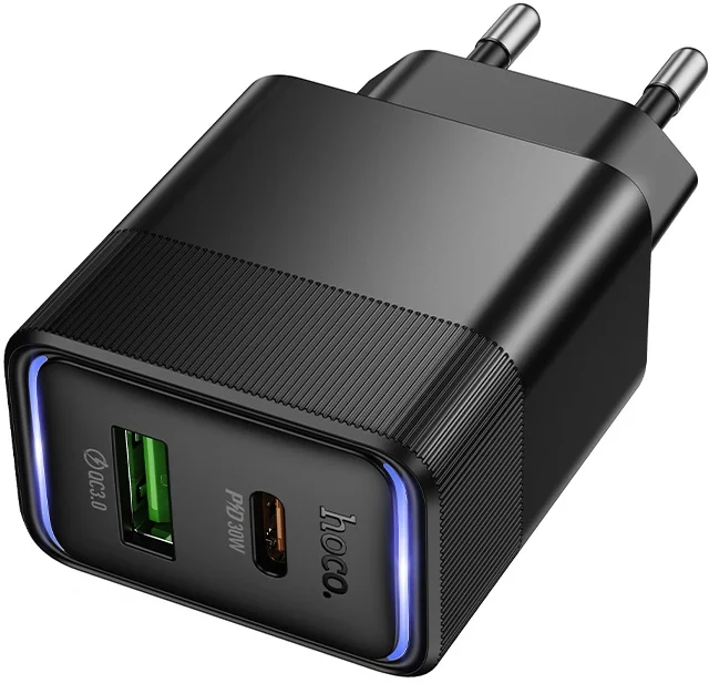 Сетевое зар./устр. Hoco CS112A Lounge PD30W+QC3.0 30W 3A (PD+QC) универсальное черный (80387)
