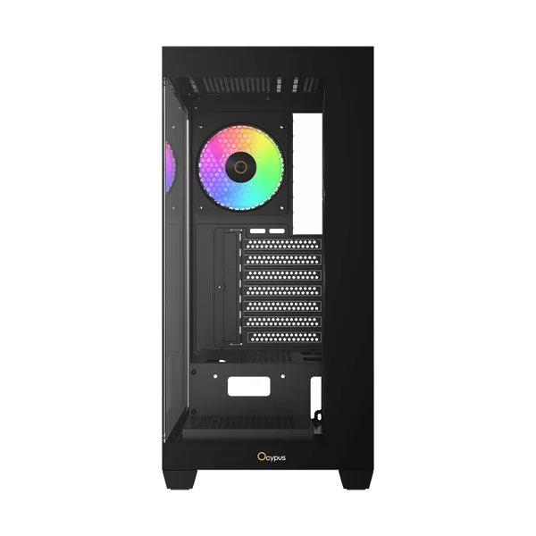 корпус Ocypus Gamma C72 BK ARGB, ATX, USB3.0*1+USB2.0*2, SIDE 3x120mm ARGB, REAR 1x120mm ARGB