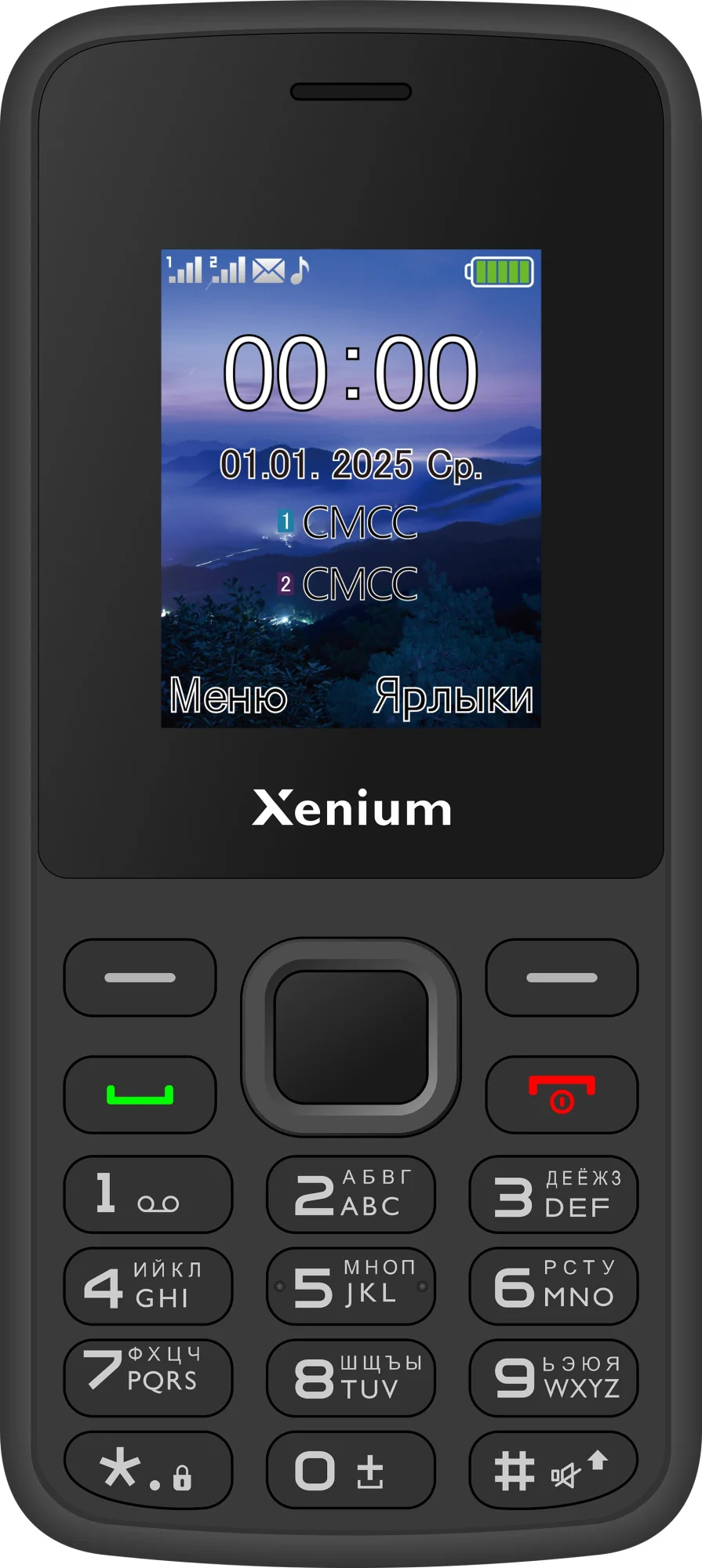 Мобильный телефон Xenium X175 черный моноблок 2Sim 1.8" 128x160 Nucleus GSM900/ 1800 MP3 FM (CTX175BK/00)