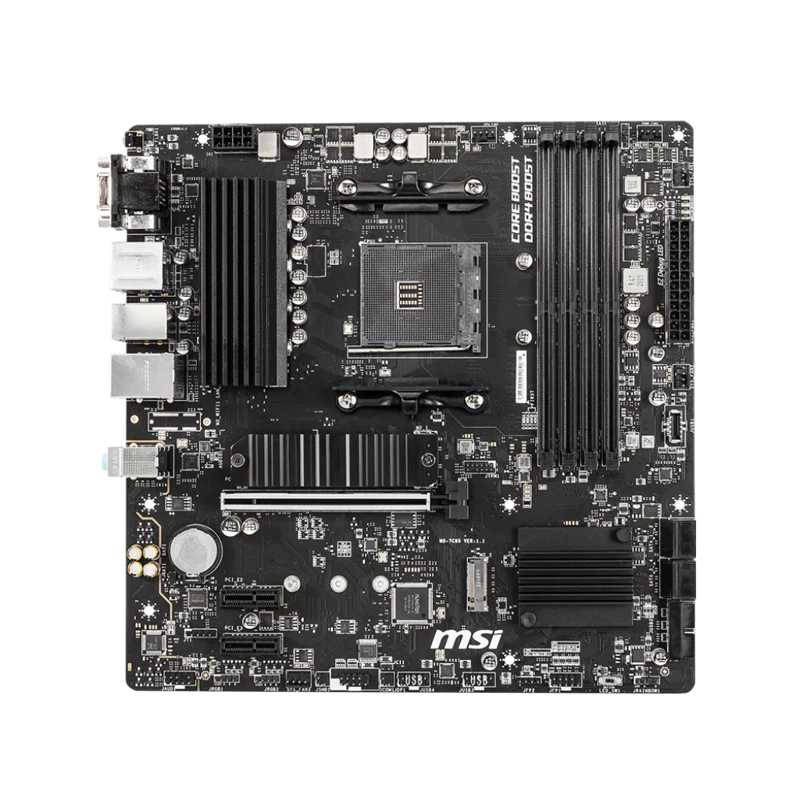 Материнская плата/ MB MSI AMD B550 sAM4, 4xDDR4(128GB), D-SUB/HDMI 2.1/DP, 1xPCIe 4.0x16, 2xPCIe 3.0, 1xLAN, 4xSATA 6Gb/s, 2xM.2, 4xUSB 3.2, 2xUSB 2.0, 1xPS/2, mATX (B550M PRO-VDH)