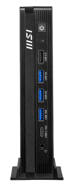 Компьютер MSI Pro DP10 A14MG Mini Core i3-14100 (3.5GHz), 8Gb(8*1) DDR5 SO-DIMM, 512GB SSD M.2, Intel Graphics, noDVD, WiFi, BT, 120W, noOS, 1y war-ty, Black (9S6-B21011-024)