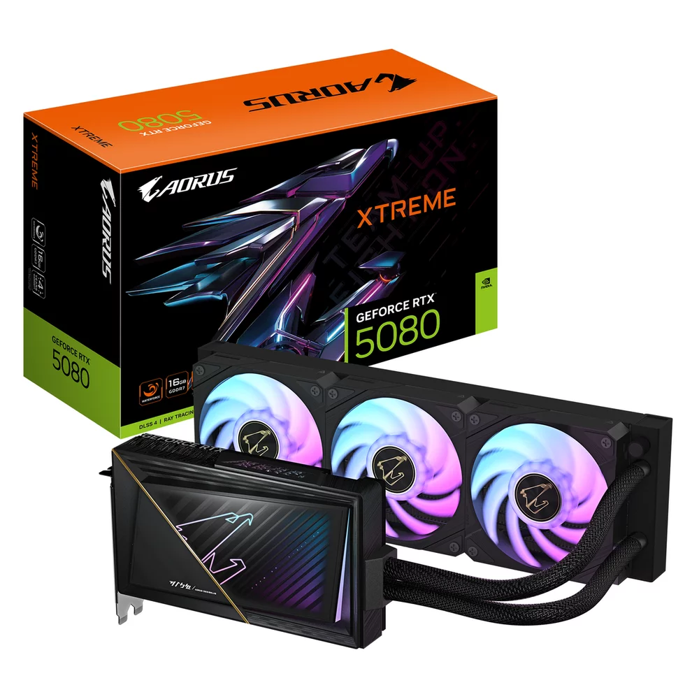 Видеокарта Gigabyte Bad Pack RTX5080 XTREME WATERFORCE 16GB GDDR7 256bit 3xDP HDMI LIQUID RTL bp (GV-N5080AORUSX W-16GD||BP)