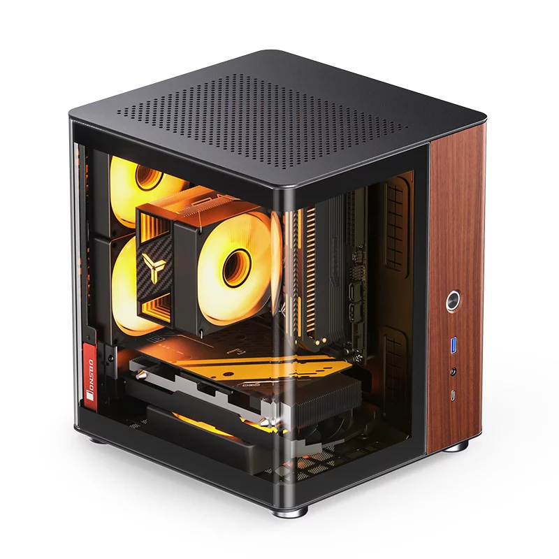 Корпус без блока питания/ JONSBO TK-0, Mini-Tower, no fans, 1xUSB-A 3.2 + 1xUSB-C 3.2, SFX PSU Support, mITX Black (TK-0 BLACK)