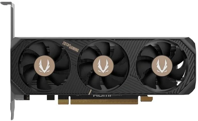Видеокарта Zotac PCI-E 5.0 RTX 5060 LP 8GB NVIDIA GeForce RTX 5060 8Gb 128bit GDDR7 2527/ 28000 HDMIx1 DPx3 HDCP Ret (ZT-B50600L-10L)