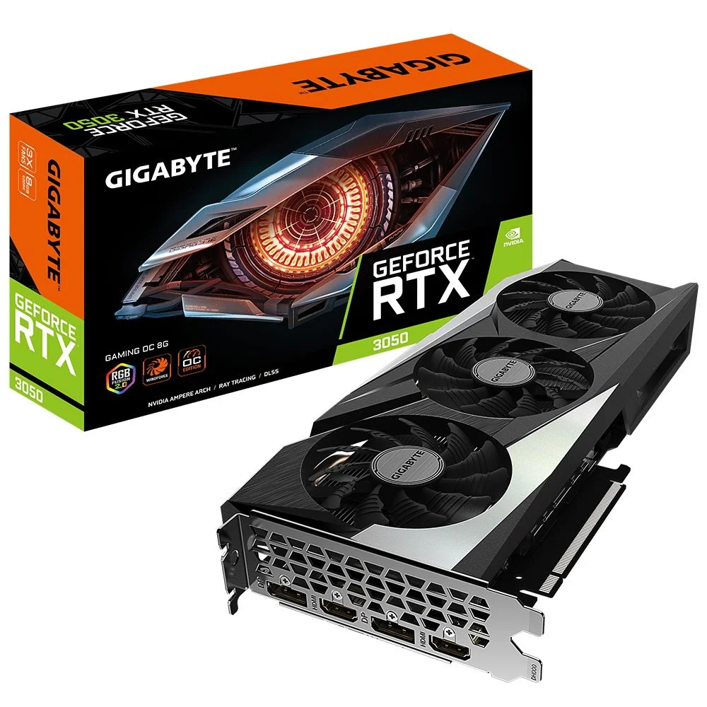Видеокарта Gigabyte Bad Pack RTX3050 GAMING OC 8GB GDDR6 128bit 2xHDMI 2xDP (310691) (GV-N3050GAMING OC-8GD||BP)