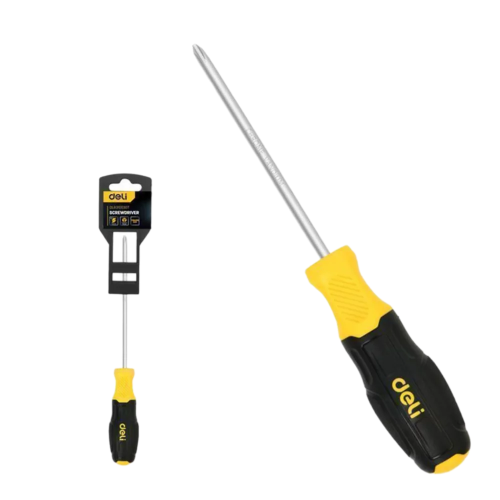 Отвертка Torx Deli DL6310030T T30x100мм сталь Cr-V, двухкомпонентная прорезиненная рукоять