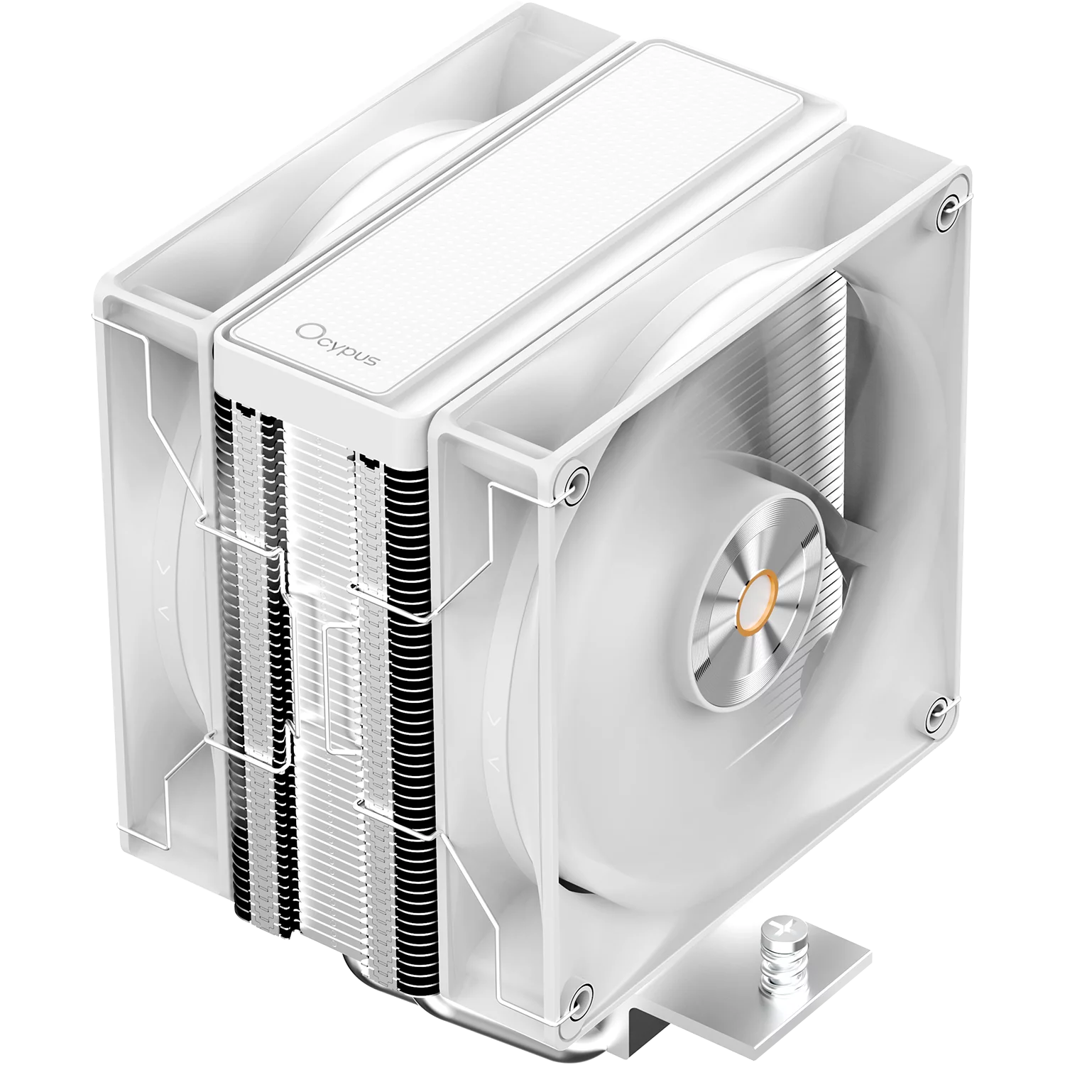 Кулер для процессора/ CPU Cooler Ocypus Delta A40 Elite WH Dual FAN (220W, 4-pin PWM, 156.7mm, Al/ Cu, 4x6mm, 2x120mm, 73CFM, 29dBA, 2000RPM, S: 1851/ 1700/ 1200/ 115X, AM5/ AM4, white) (DELTA-A40-WH2NNWN00X-GL)