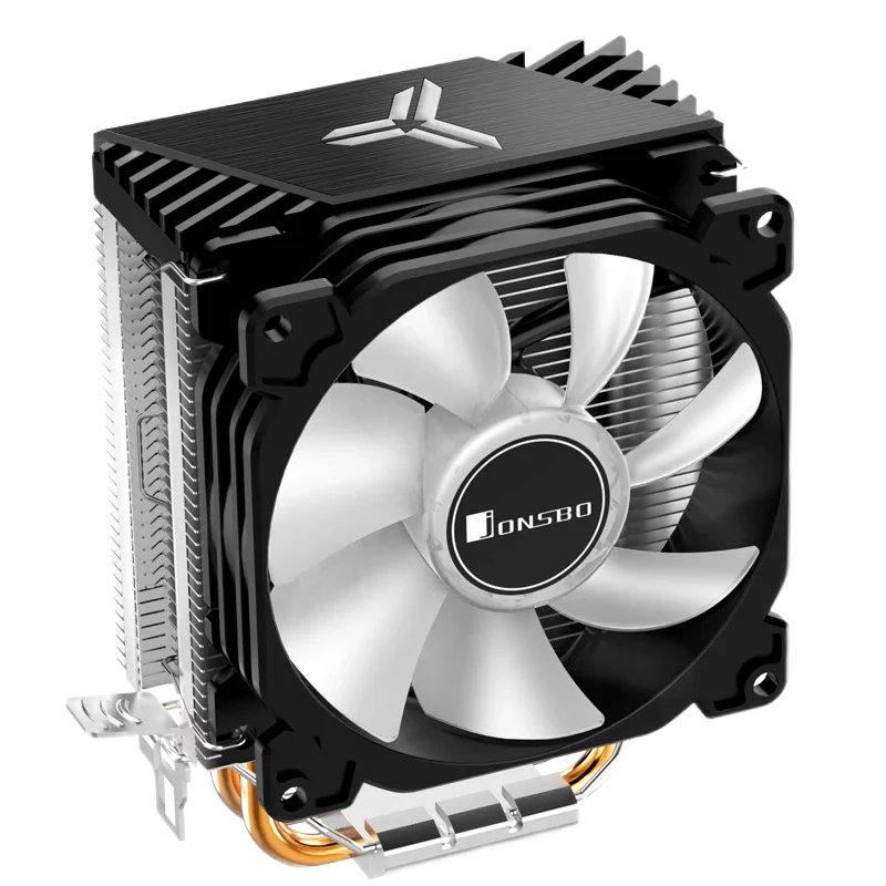 Кулер для процессора/ CPU Cooler JONSBO CR-1200 (95W, 3-pin, 128mm, Al/Cu, 2x6mm, FRGB, 1x92mm, 36CFM, 30.5dBA, 2000RPM, S: 1700/1200/115X, AM4/AM5 Black)