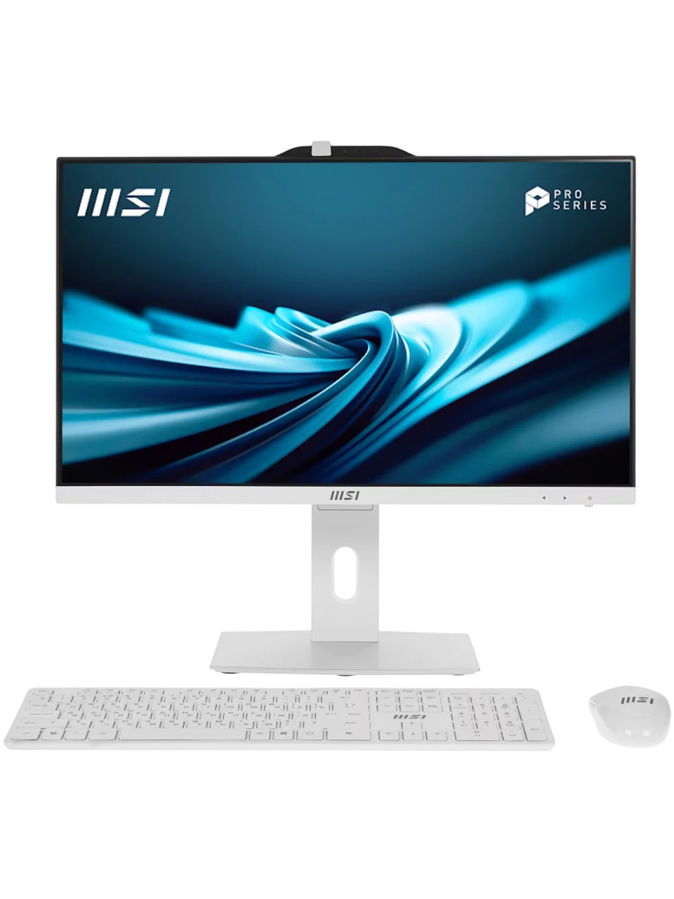 Моноблок MSI Pro AP242P 14M AIO 23.8" FHD(1920x1080)IPS AG Non-touch, Сore i5-14400 (2.5GHz), 8Gb DDR5(1x8Gb), 512Gb SSD m.2, Intel UHD, WiFi+BT, Camera, WirelessKB&mouse, NoOS, 1y war-ty, White (9S6-AE0622-846)