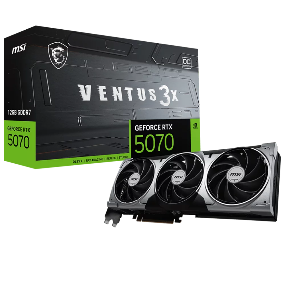 Видеокарта PCIE16 RTX5070 12GB RTX 5070 12G VENTUS 3X OC MSI