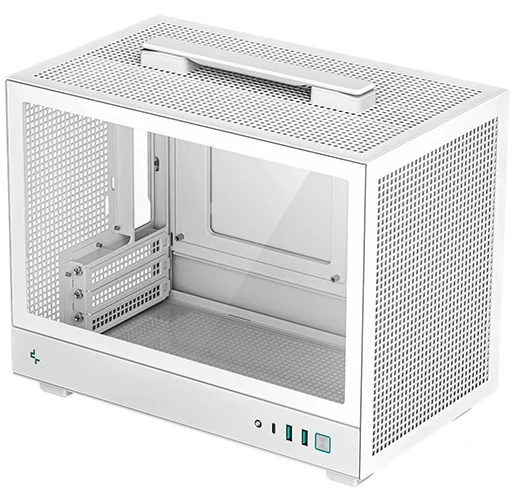 корпус Deepcool CH160 WH без БП, боковое окно (закаленное стекло), белый, MINI-ITX (R-CH160-WHNGI0-G-1)