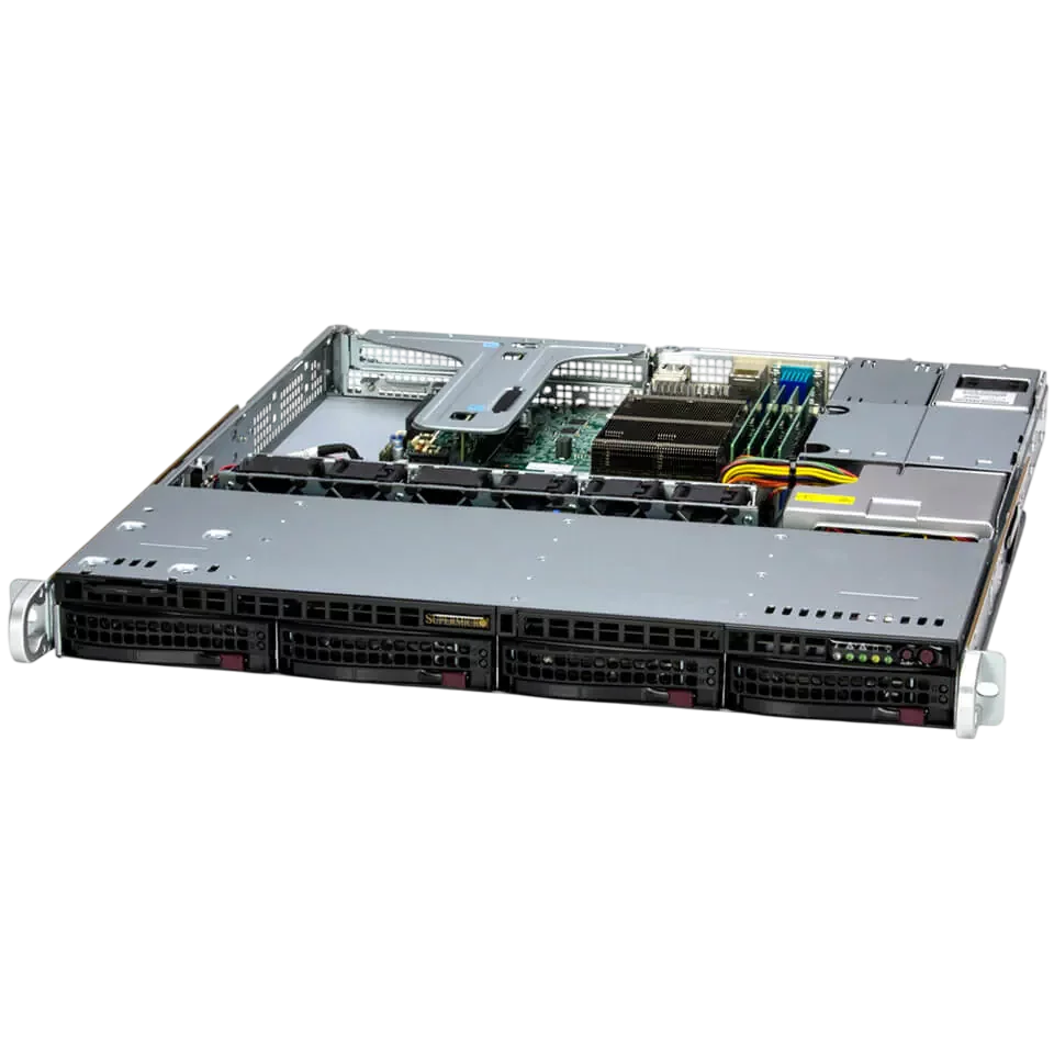 Сервер в сборе/ SYS-511R-M (bundle1): 1U / 1x Xeon E-2414 / 1x DDR5 16GB 4800 ECC / 1x SSD SATA 240GB, 2.5"/ 2x 600W Power