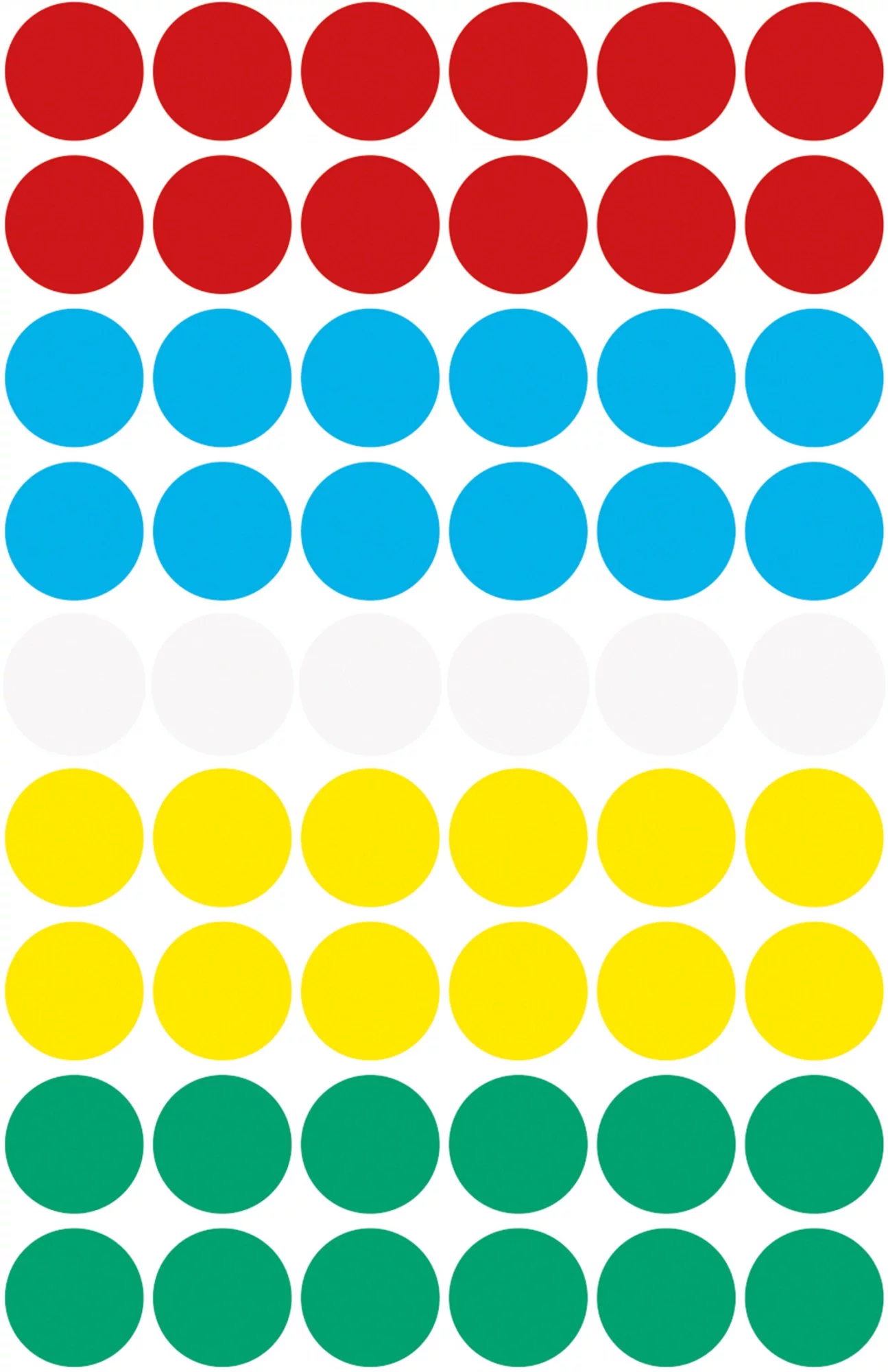 Этикетки Avery Zweckform 3088 54шт на листе диаметр 12мм/70г/м2/5л./ассорти самоклей. универсальная