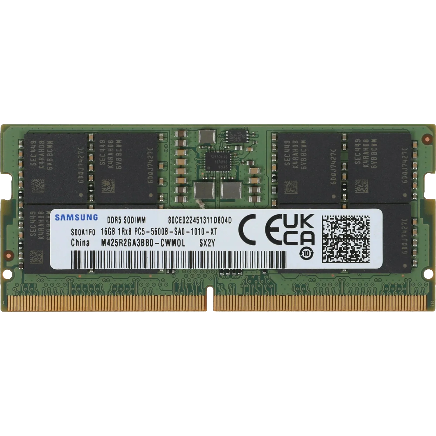 Память оперативная/ Samsung DDR5 SODIMM 16GB 5600 1Rx8, 1.1V (M425R2GA3BB0-CWMOL)