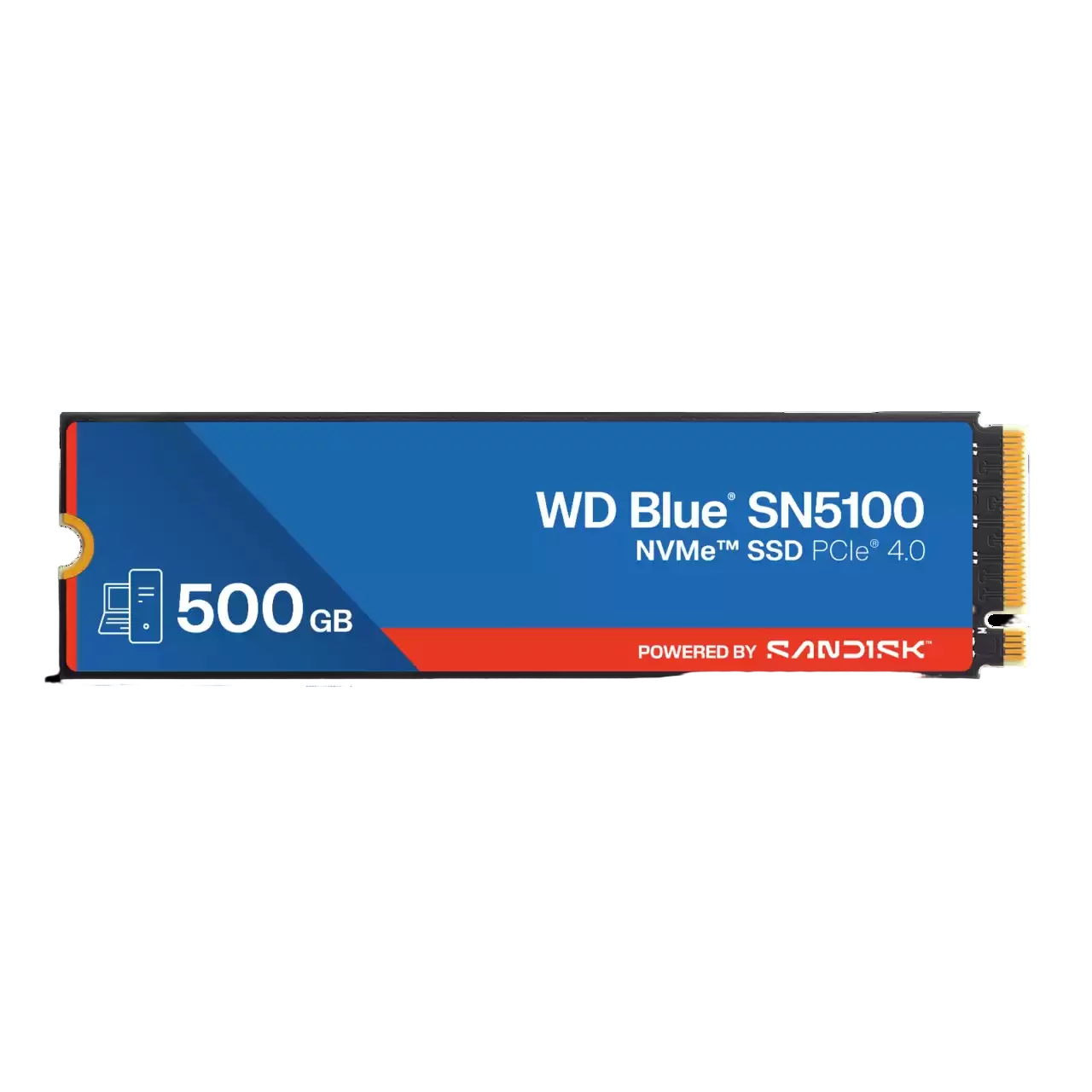 Твердотельный накопитель Western Digital Green SN5100 SSD M2.2280 PCIe 4.0 500Gb, 6600MBs/5600MBs, TBW 300, WDS500G5B0E, 1 year