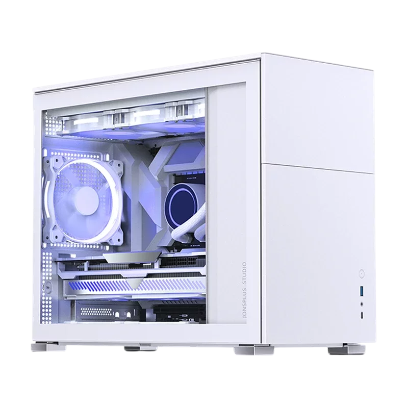 Корпус компьютерный Mini-Tower/ Case JONSBO D31 STD, Mini-Tower, TG, no fan, 1xUSB-A 3.2 + 1xUSB-C 3.2, mATX, mDTX, mITX White (D31 STD WHITE)
