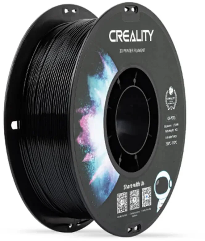 Катушка CR-PETG пластика Creality 1,75 мм 1кг для 3D принтеров, черный (3301030035)