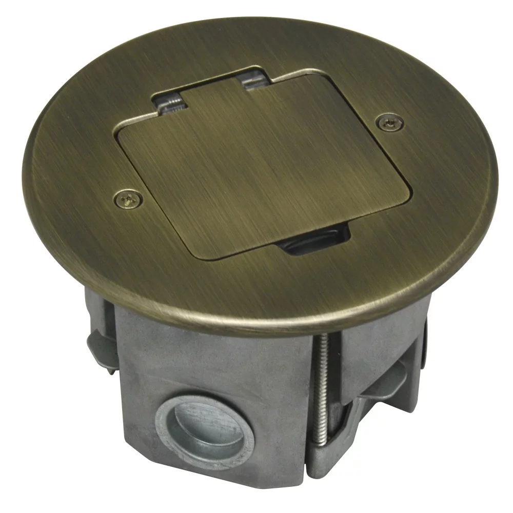 Donel Лючок 2 мод. (1 мод. 45х45 мм.), круглый, античная латунь, IP44, (с уст. набором) (DFB2ZOB)