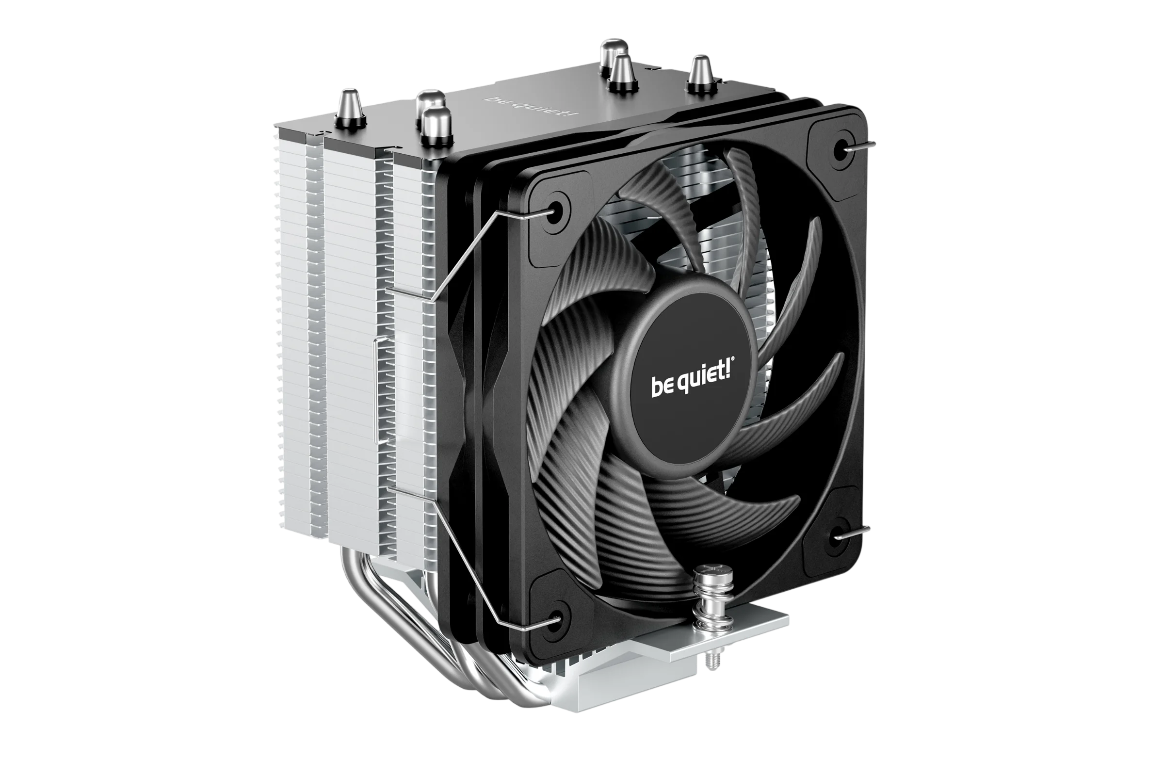 Кулер для процессора/ CPU Cooler be quiet! PURE ROCK SLIM 3 (130W, 4-pin PWM, 127mm, Al/ Cu, 3x6mm, 1x120mm, 35.5CFM, 24.8dBA, 2000RPM, S: 1851/ 1700/ 1200/ 115X, AM5/ AM4, black/ silver) (BK047)