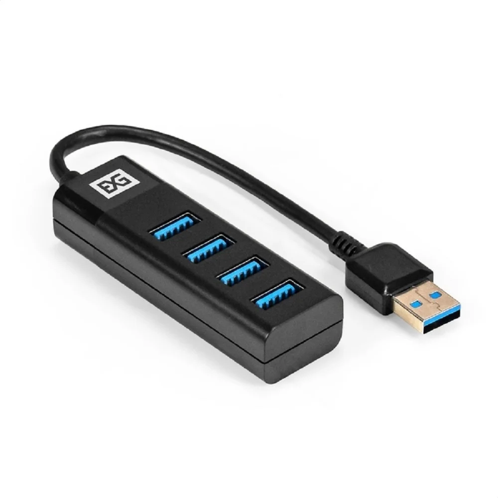 Exegate EX296925RUS USB-Хаб (концентратор) 4-в-1 ExeGate DUB-4TP (кабель-адаптер USB3.0 --] 4xUSB3.0, Plug&Play, черный)